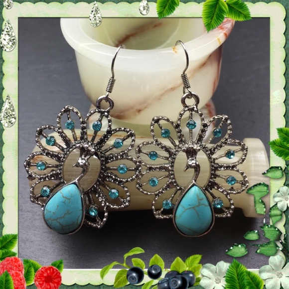 Peacock Earrings - Picture 6 of 9